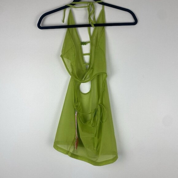 Voight by Valentine Isabella Women's Coverup Dress Size L Limon Lime Green NWT - Picture 3 of 7